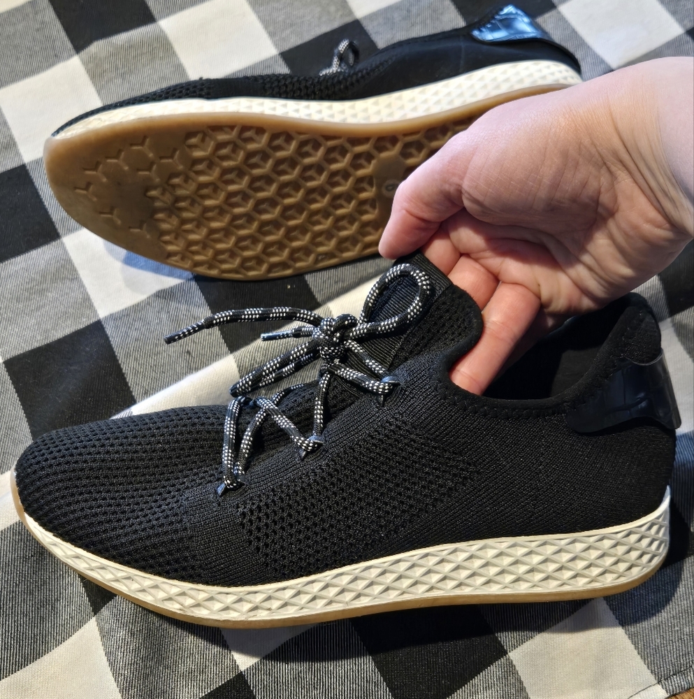 Urban Sport Black and White Casual Athletic Shoes